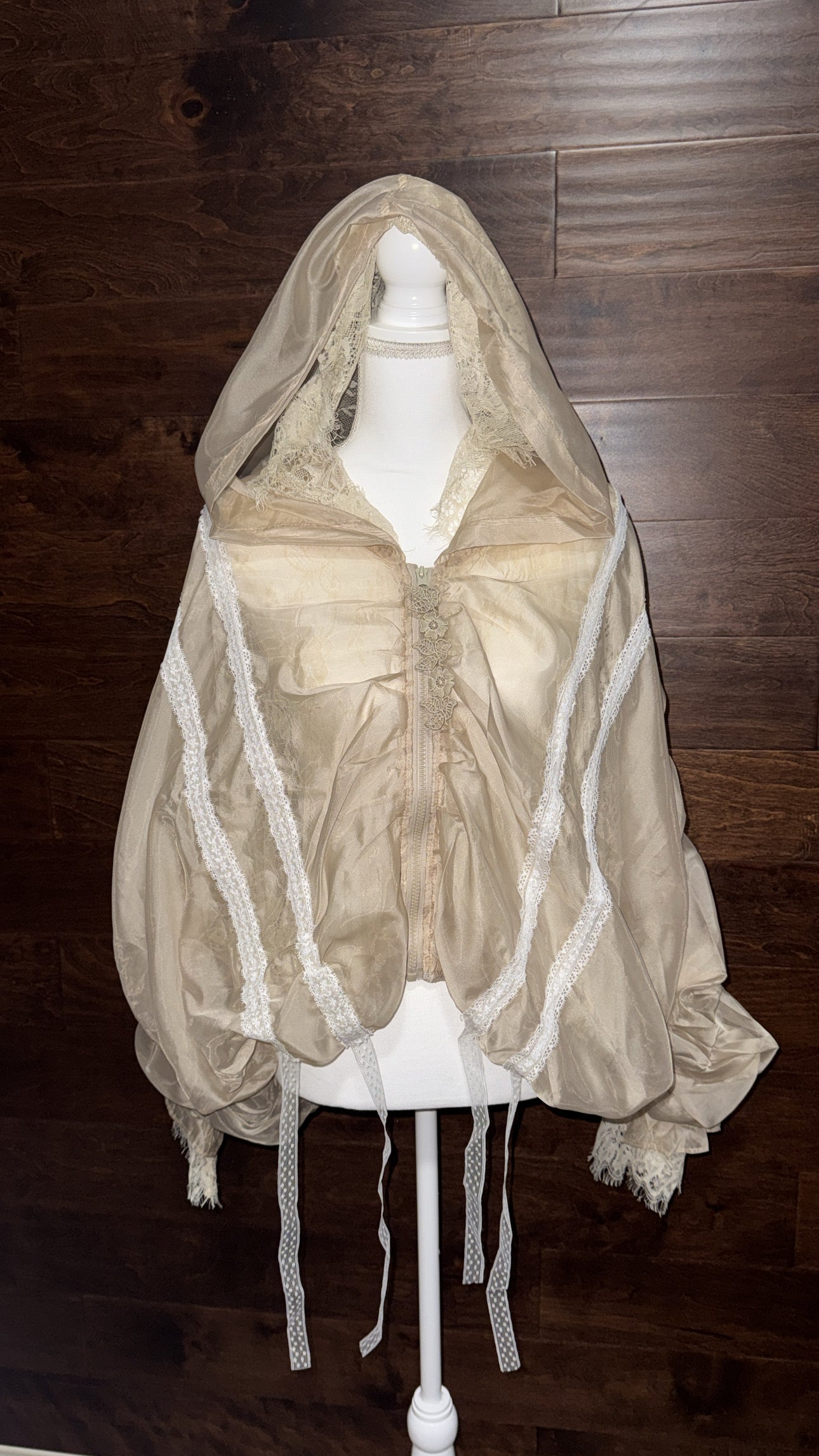 Hoodie Organza Lace Jacket (One sized)