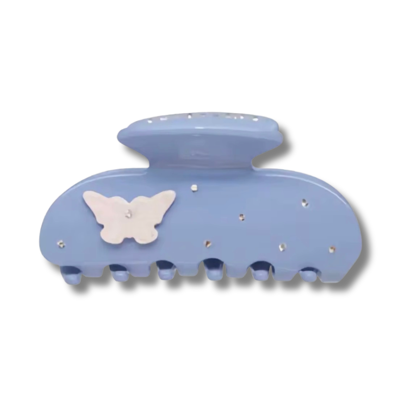 BUTTERFLY PASTEL BLUE CLAW HAIR CLIP