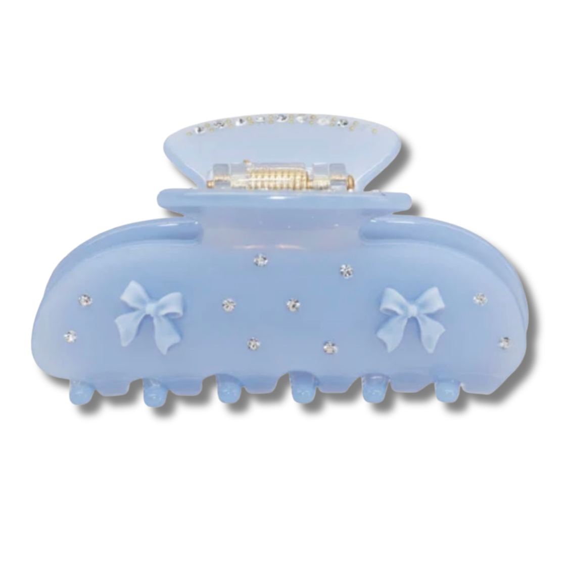 BABY BLUE BOWS CLAW HAIR CLIP 