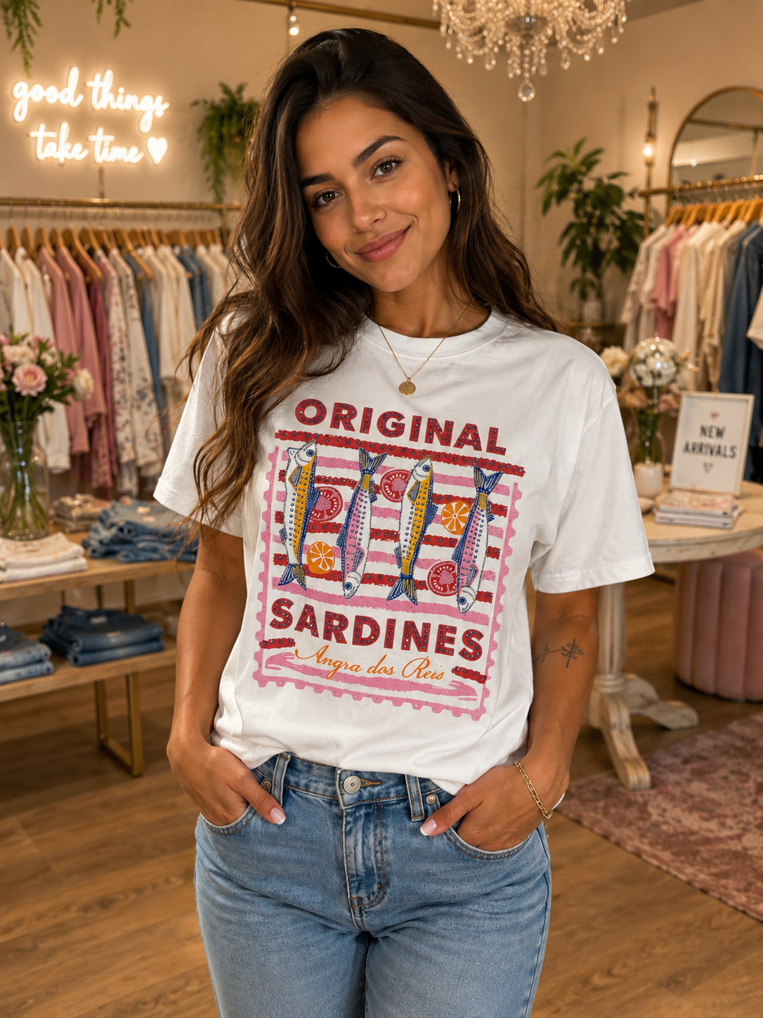 Original Sardines Rhinestone T-Shirt