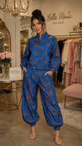 Polka Dot Matching Track Set- Brown and Blue