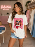 Polka Dot Dog T-Shirt- Pink and Red