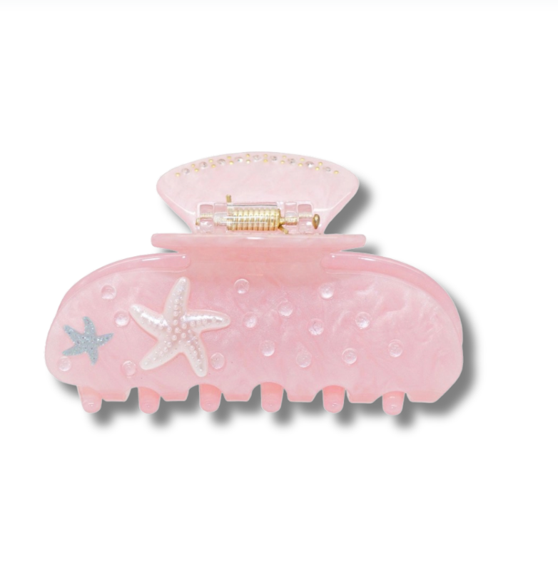 PEARL PINK STARFISH CLAW HAIR CLIP